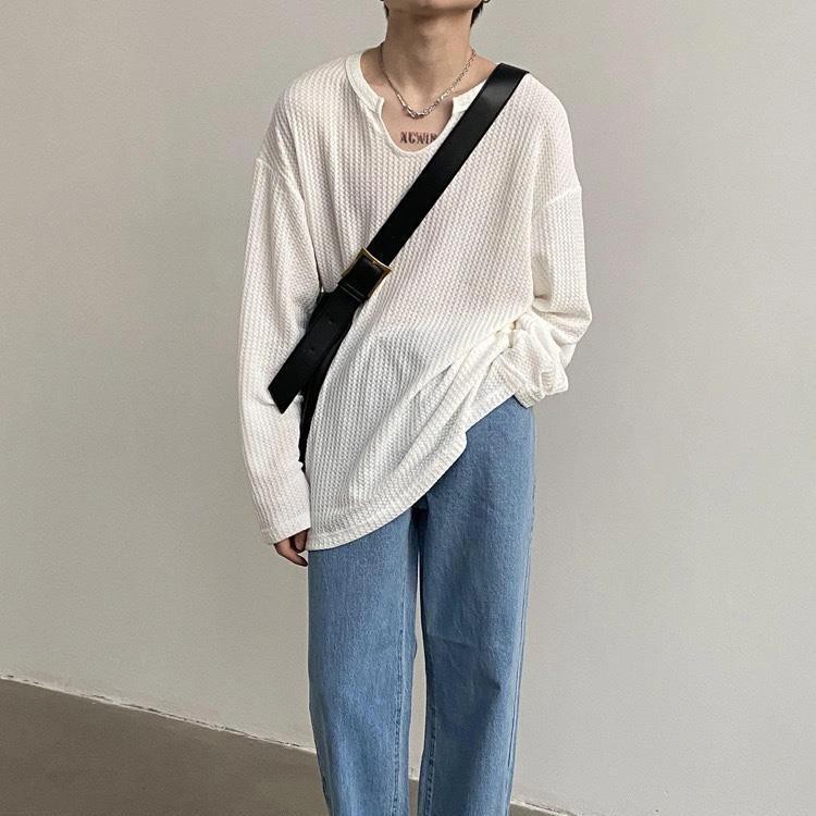 J & N Áo thun dáng rộng vải lụa lạnh mỏng thời trang mùa hè cho nam | BigBuy360 - bigbuy360.vn