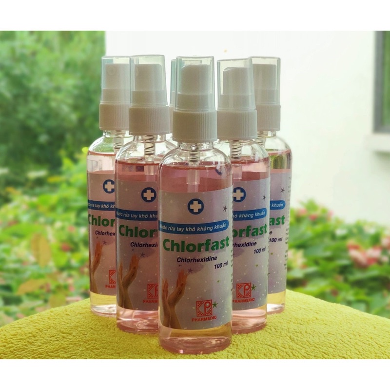 Nước rửa tay khô CHLORFAST pharmedic mẫu mới