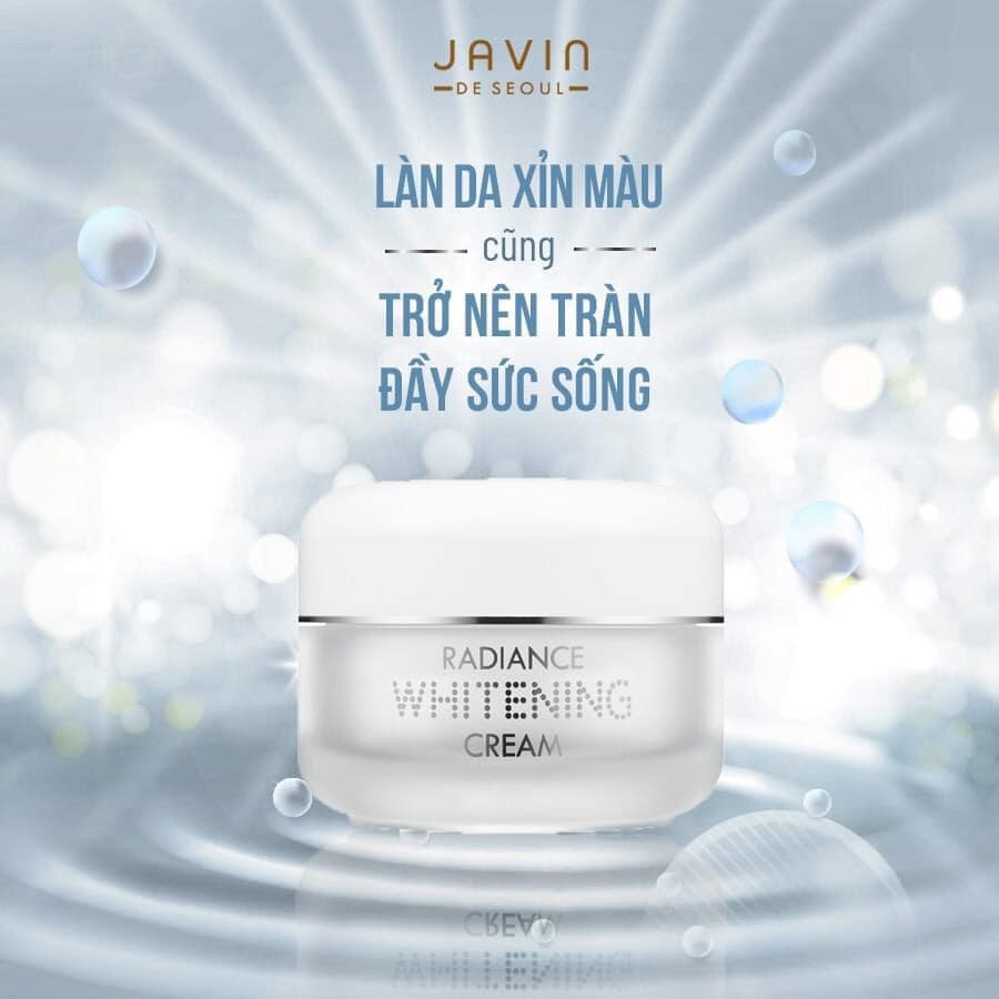 Kem dưỡng trắng da javin De Seoul Radiance Whitening Cream 50g -Xuất xứ  Hàn Quốc