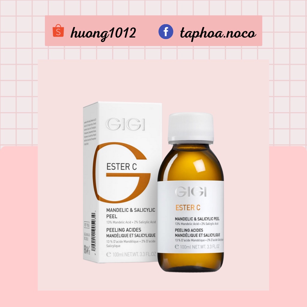 Peel sáng da GIGI Ester C Mandelic & Salicylic Peel 10ml