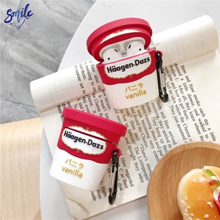 【Ready】For Airpods 2 3 Pro Luxury Haagen Dazs Ice Cream Box Skin Headphone Cases For Airpods 1/2 Pro Silicone Protection Earphone Cover