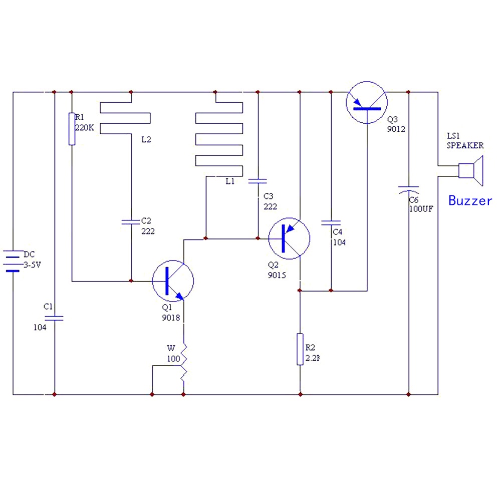 Bộ dụng cụ dò kim loại PCBFUN DC3-5V chuyên dùng trong giảng dạy