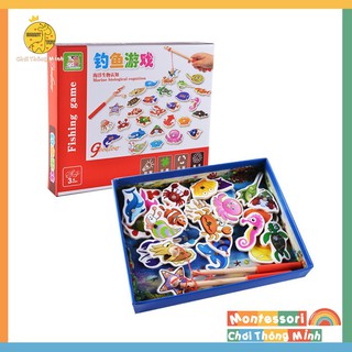 Đồ chơi câu cá gỗ nam châm cho bé - đồ chơi thông minh