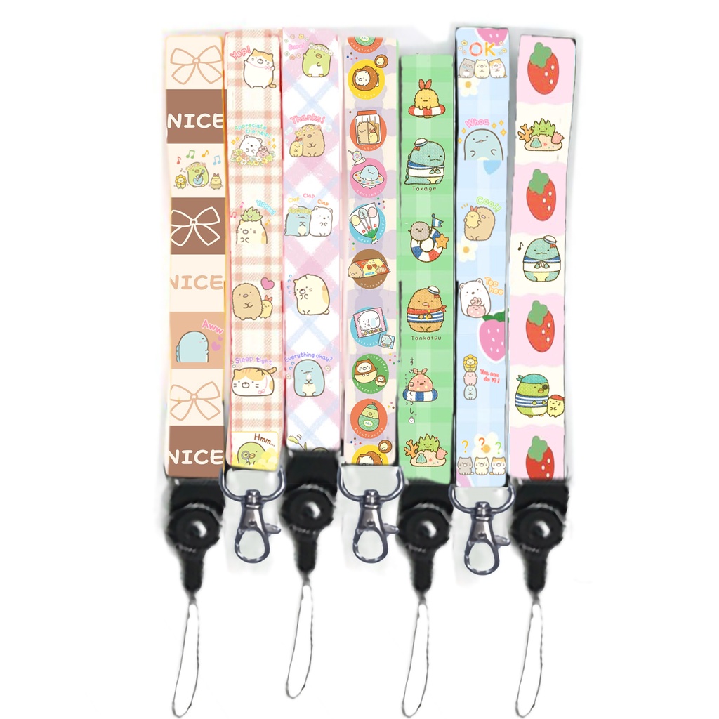 dây strap sumikko STI13 hoạt hình dây treo thẻ name tag ngắn cute dễ thương 15cm