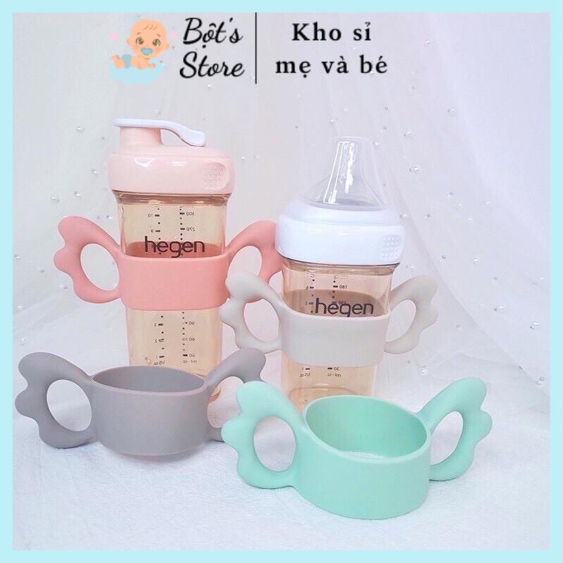 Tay cầm bình sữa Silicon cánh tiên, lắp vừa nhiều bình cổ rộng Moyuum, Pigeon, Lanshions..