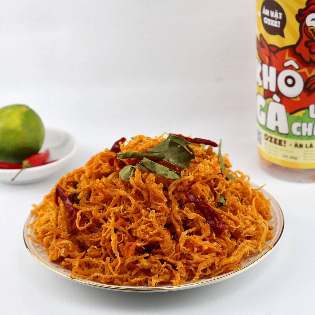 Khô gà lá chanh ozee hộp 300g - đồ ăn vặt Hà Nội siêu ngon | BigBuy360 - bigbuy360.vn