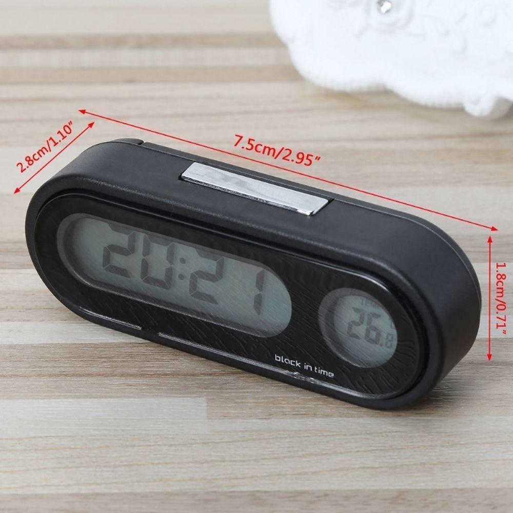 Đồng Hồ Điện Tử Mini REBUY1 Màn Hình LCD Nền Tiện Dụng Trang Trí Nội Thất Xe Hơi