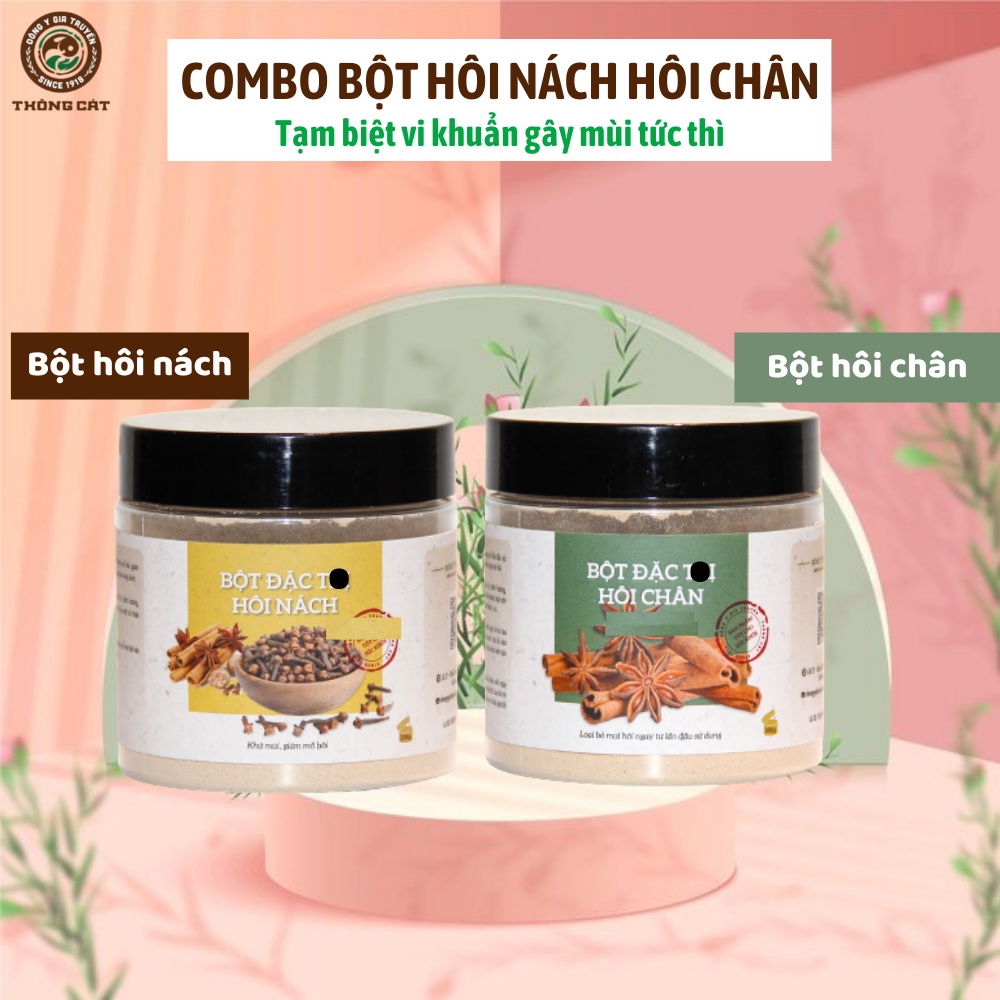 Combo hết hôi nách, hôi chân với thảo mộc giảm mùi, giảm mồ hôi Đông y gia truyền Thông Cát (Since 1918)