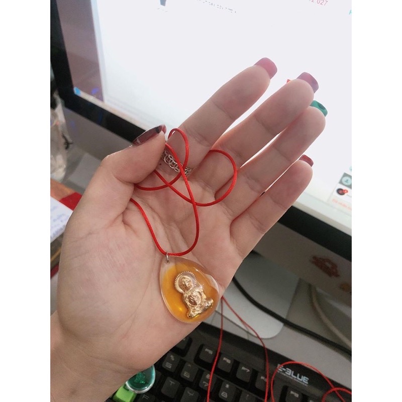 Dây Chuyền Chỉ Đỏ Tượng Phật May Mắn, Bình An