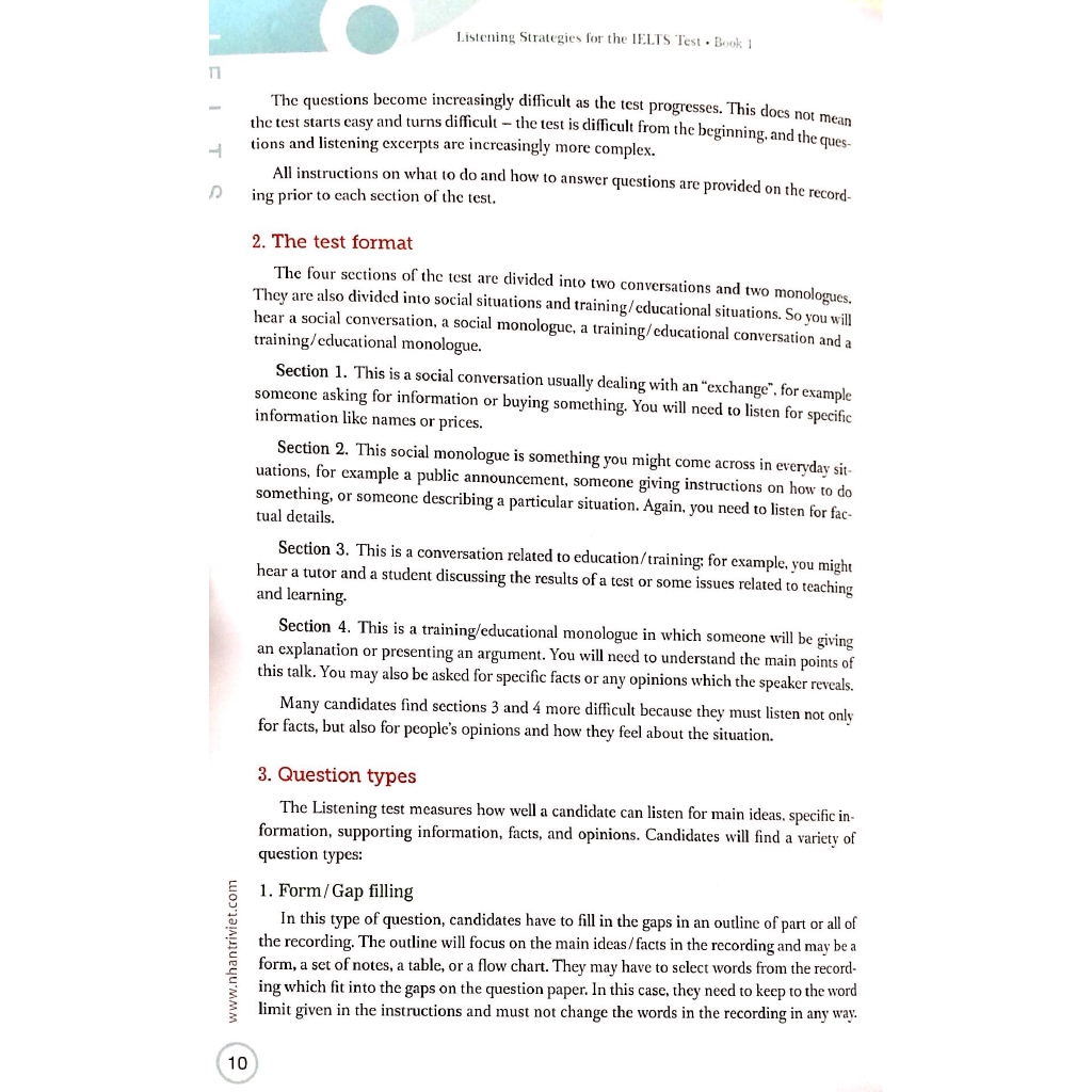 Sách - Listening Strategies For The IELTS Test - Book 1