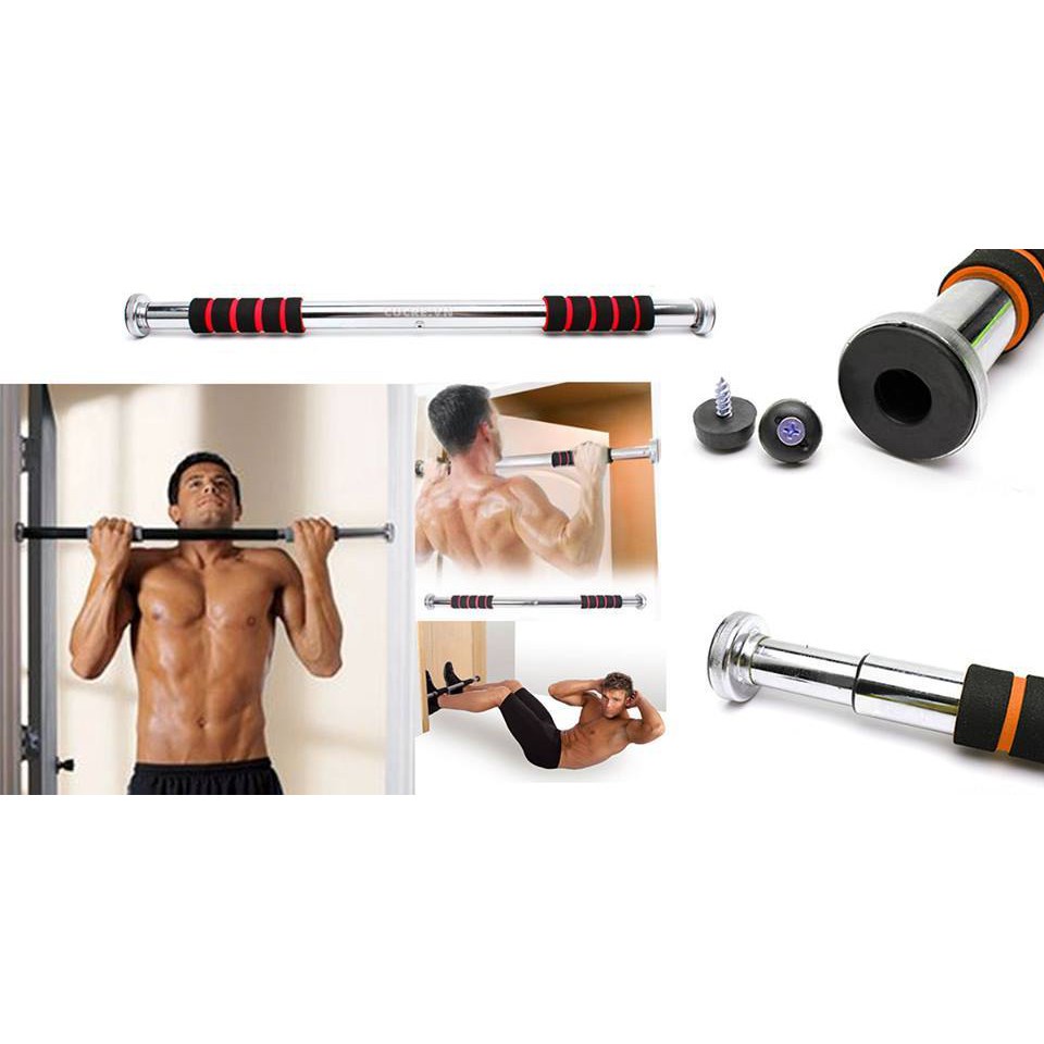 Xà đơn tập bụng, tập cơ đa năng gắn tường 60cm - 80cm- 130 cm
