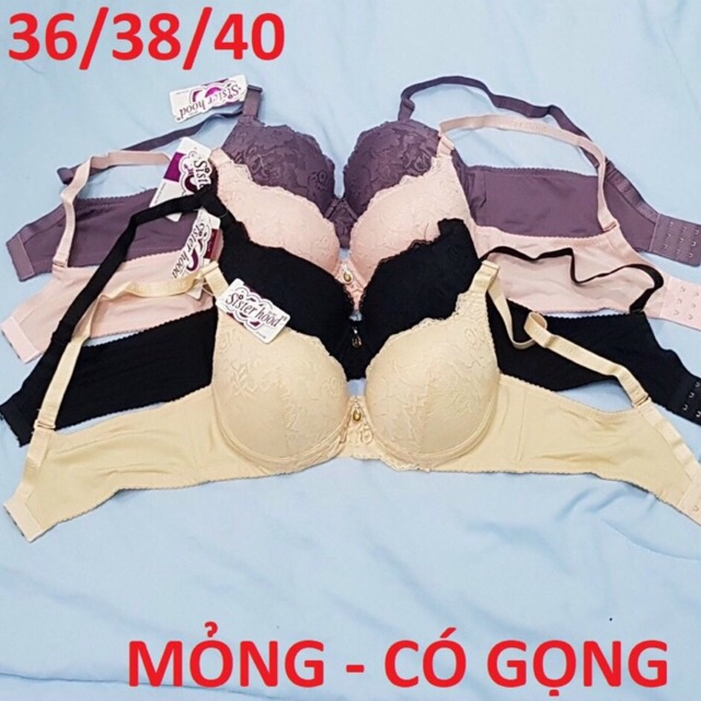 Áo ngực ren bigsize đệm mỏng có gọng bản to che khuyết điểm mỡ thừa 395