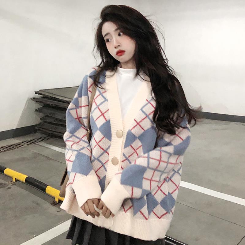 (ORDER) ÁO LEN CARDIGAN TAY DÀI CỔ V MÀU NGỌT NGÀO