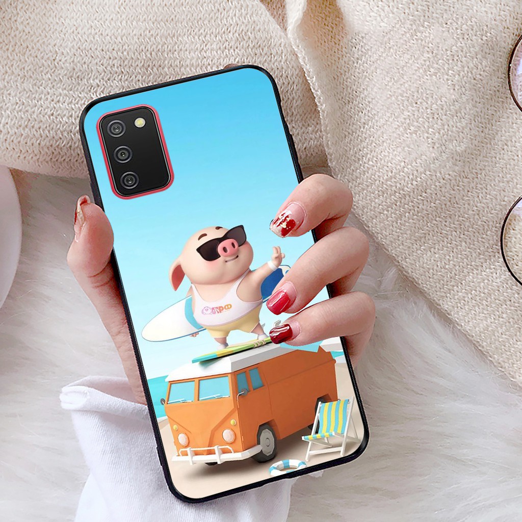 Ốp lưng Samsung Galaxy A02S viền dẻo TPU BST Heo Con