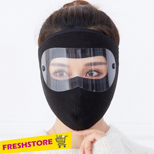 Khẩu Trang Ninja Nam Nữ Che Kín Mặt Kín Cổ Lót Vải Nỉ Siêu Ấm Có Kính KTN01KHNX – Freshstore | BigBuy360 - bigbuy360.vn