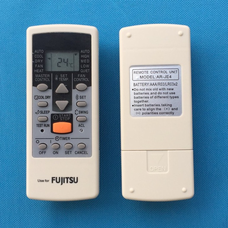 REMOTE ĐIỀU KHIỂN ĐIỀU HOÀ 2 Chiều FUJITSU  CHẤT LƯỢNG CAO - Điều khiển điều hoà Fujitsu Nút cam