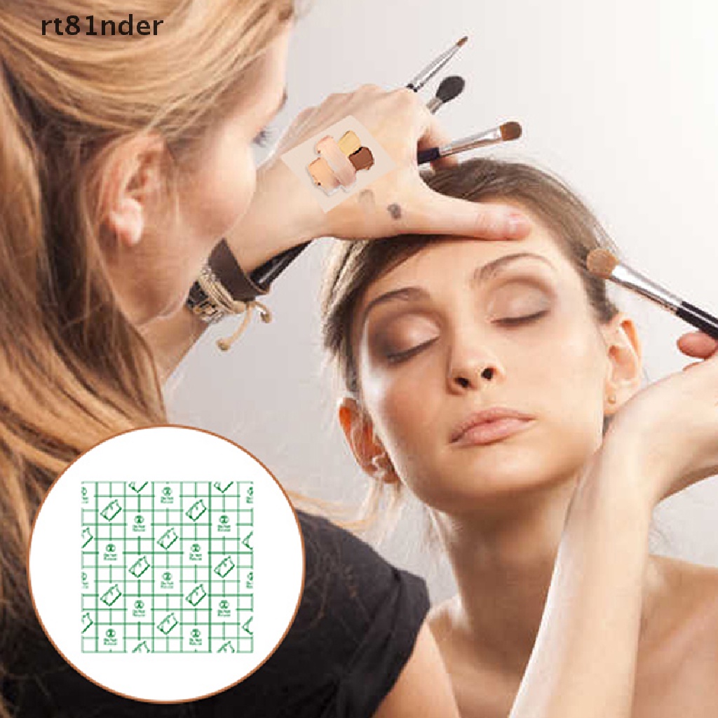 [Hàng mới về] Set 10 tấm màng PU giữ phấn trang điểm trên tay dùng một lần hỗ trợ pha trộn