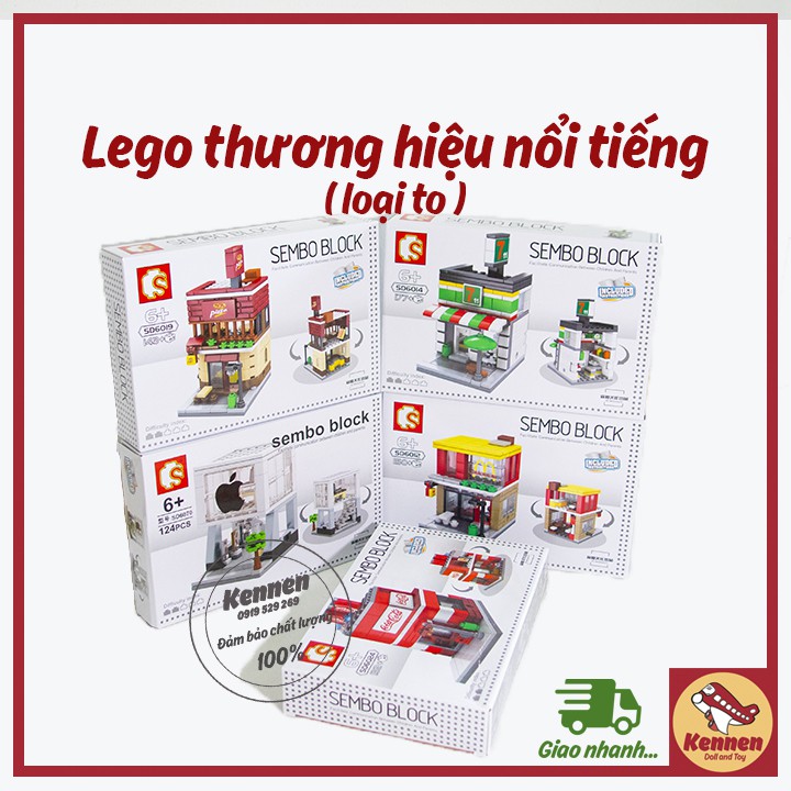 Ghép hình lego các thương hiệu nổi tiếng loại to