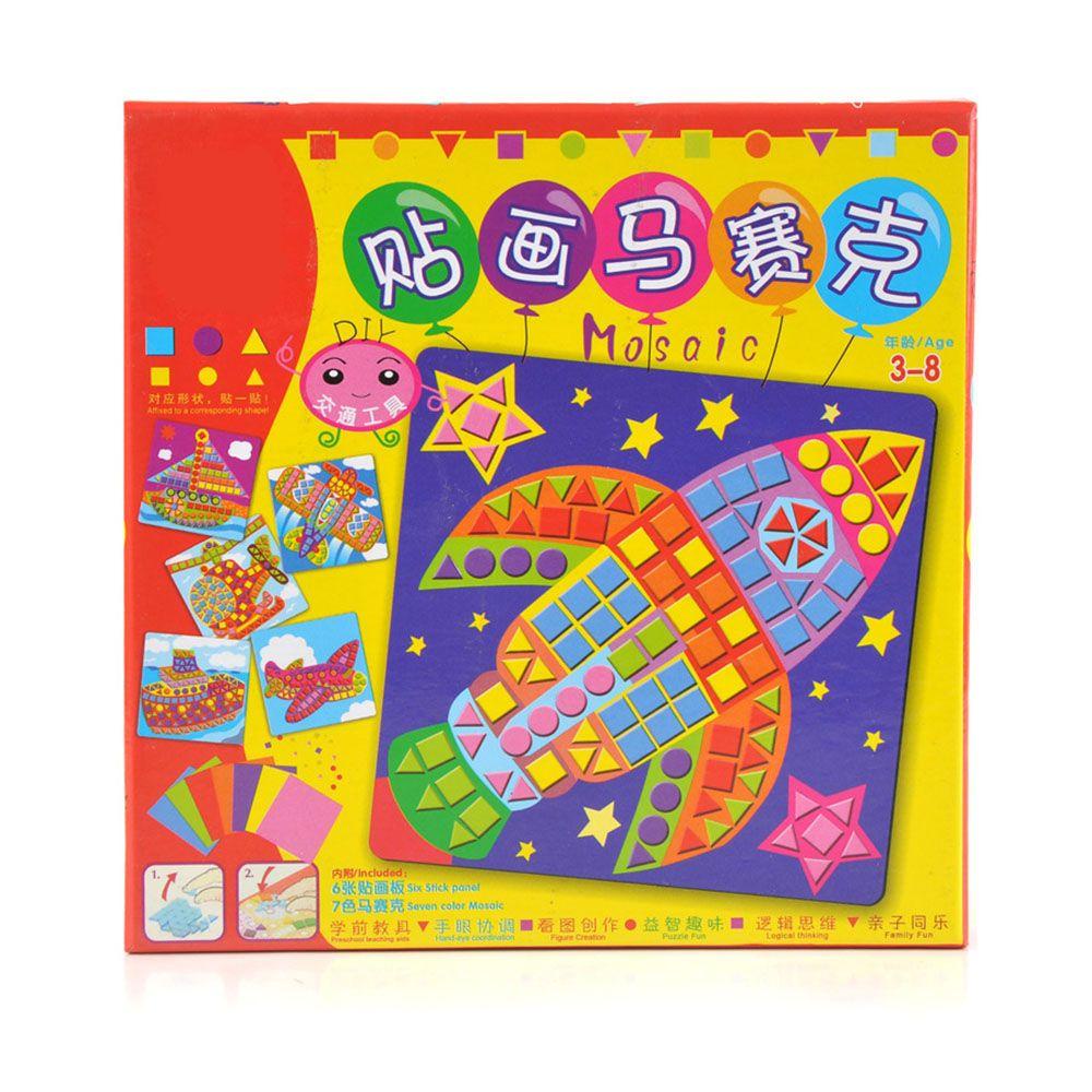 Hộp 6 Miếng Dán Xếp Hình 3D Họa Tiết Hoạt Hình Dành Cho Trẻ Em