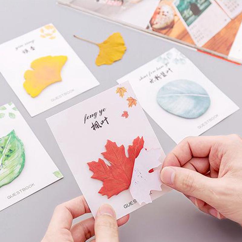 Giấy Note Ghi Chú Hình Chiếc Lá Sáng Tạo