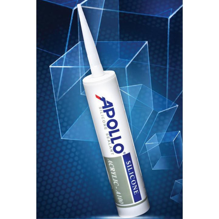 [Chính Hãng] Keo silicone đủ loại APOLLO để gắn kính, tường, tôn (keo silicon 300ml/1 lọ)