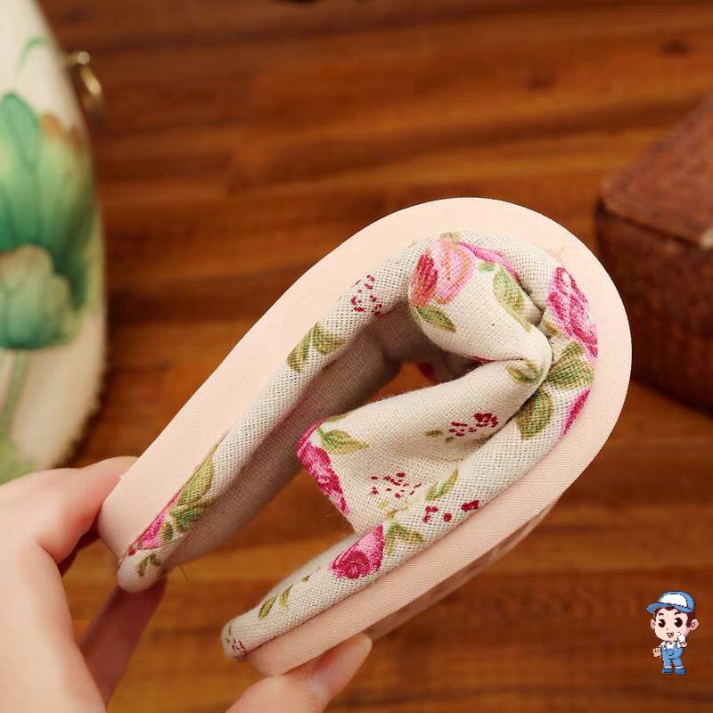 Dép đi trong nhà nam nữ đẹp mang trong nhà vải bông nỉ êm chân dễ thương, có nhiều họa tiết - DVKC