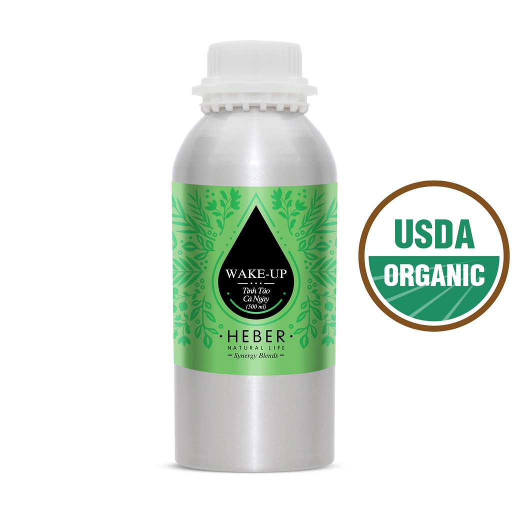 Tinh Dầu Tỉnh Táo Cả Ngày Wake-Up Blend Heber Natural Life Cao Cấp Nhập Khẩu, Thiên Nhiên Nguyên Chất
