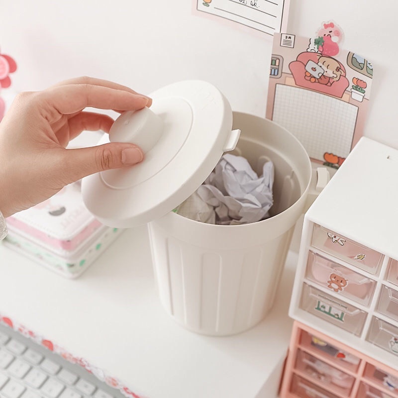 Thùng rác mini để bàn tiện lợi, nhỏ gọn dễ dàng vệ sinh