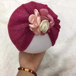 Phụ kiện cho bé - mũ turban nơ hoa
