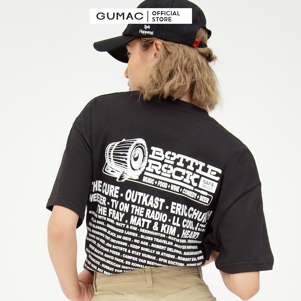 [Mã WABRGPLA giảm 10% đơn 99K] Áo thun unisex in chữ GUMAC phom rộng nhiều màu ATB564