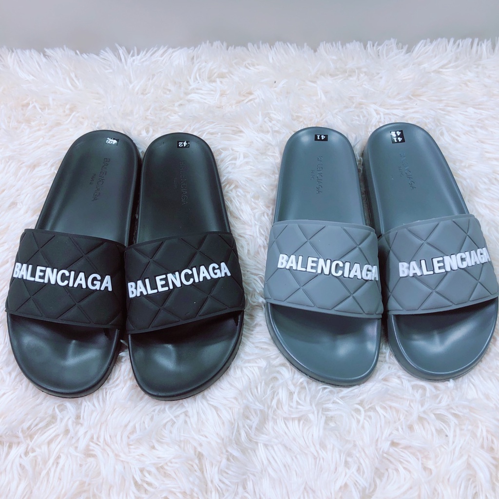 Dép nam , dép nam quai ngang quai cao su đế PU BALENCIAGA dập nổi siêu đẹp FULLBOX COPA BL39