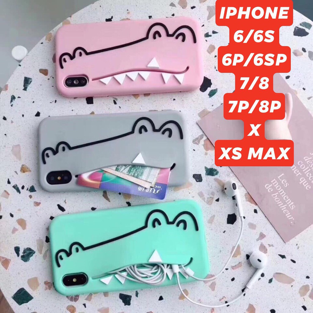 ỐP LƯNG CÁ SẤU HÁ MỒM IPHONE 6/6S X/XS XS MAX SIÊU ĐẸP {Cung cấp sỉ toàn quốc}