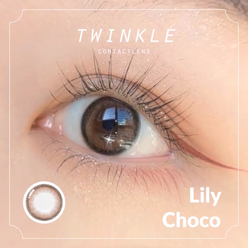 (1 đôi duy nhất 2,75-7) (Không gồm khay) Kính áp tròng Lily Choco Lens Twinkle