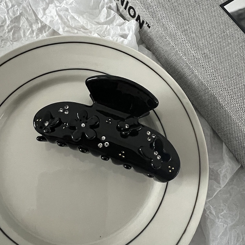 Kẹp Tóc Hình Cá Mập Ba Chiều Đính Hoa Cao Cấp Thời Trang Mùa Hè Cho Nữ