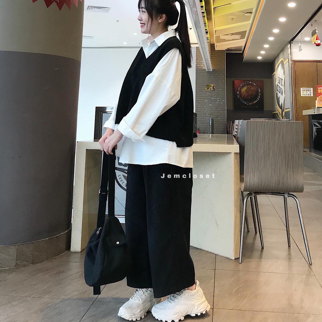 Quần Vải Nữ Nhung Gân Dáng Suông Quần Baggy Rộng Bigsize Phù Hợp Với Những Cô Nàng Điệu Đà Cá Tính LINVAS 2635