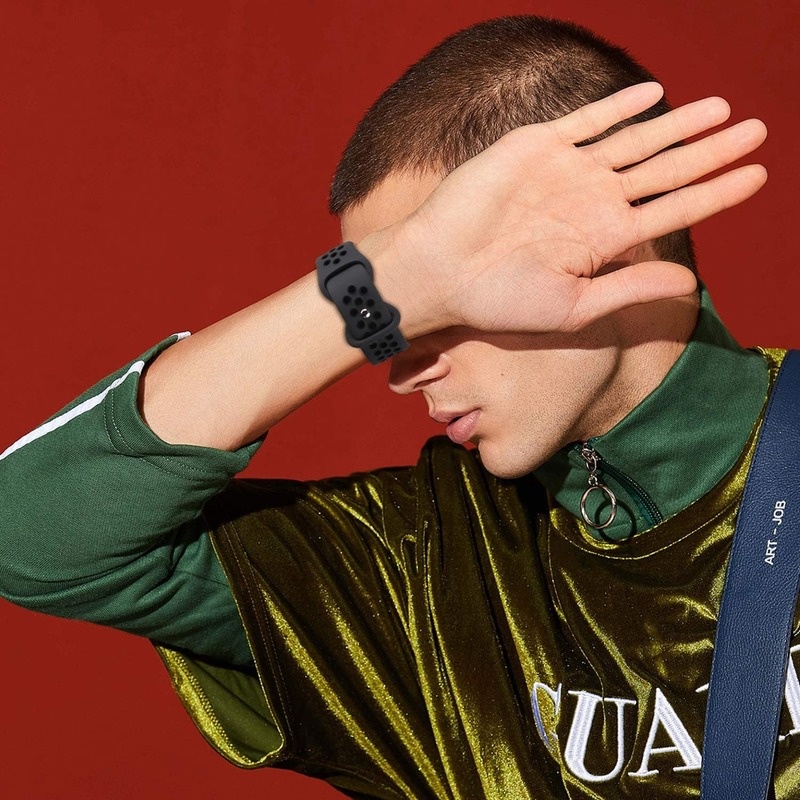 Dây Đeo Đồng Hồ Bằng Silicone Thoáng Khí Cho Apple Watch 49mm 41mm 45mm 44mm 40mm 42mm 38mm 44 mm ultra 8 6 i-Watch 7 5 4 se