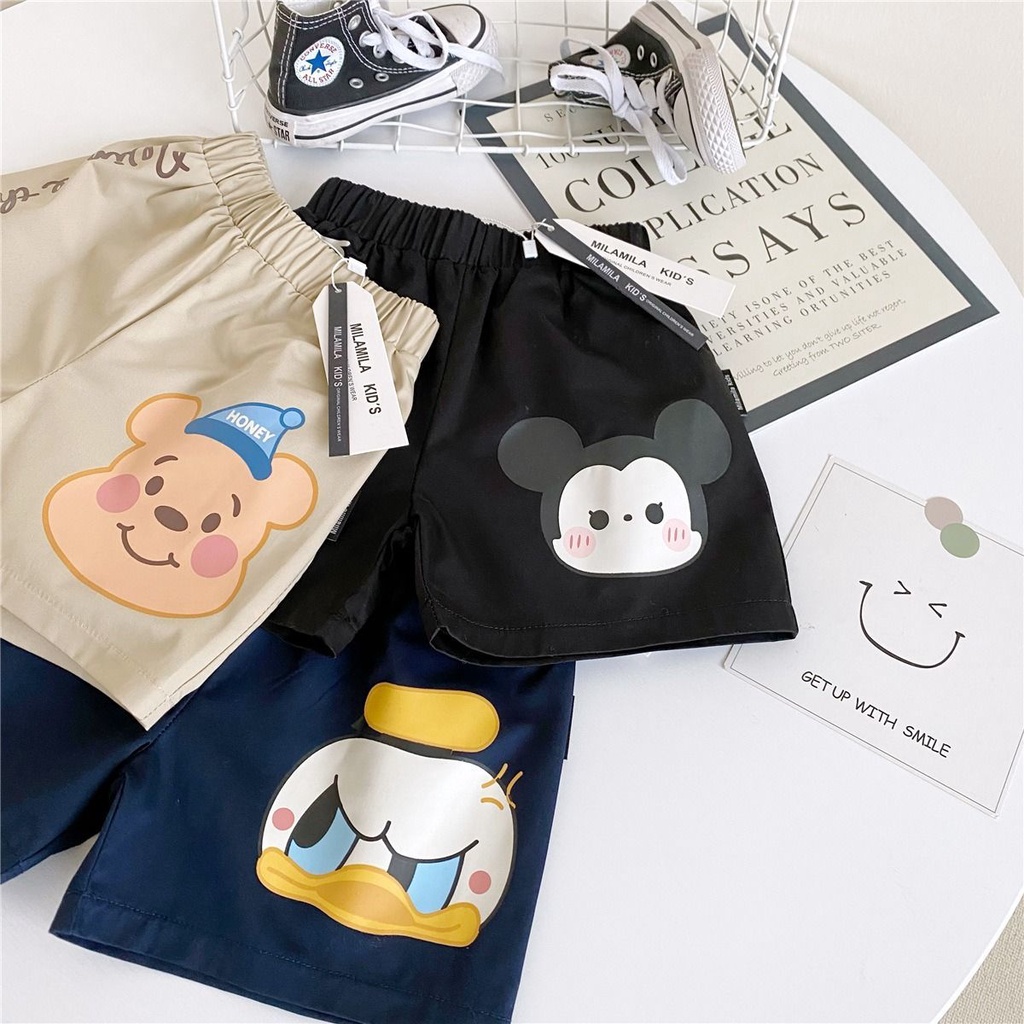 Quần Short In Họa Tiết Hoạt Hình Thời Trang Mùa Hè Hàn Quốc Dành Cho Bé Trai 2022