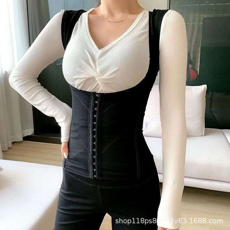 JUST CC Chính Hãng365-Degree Định Hình Quần Áo Ẩm Chỉnh Ngực Hỗ Trợ Vú Tập Hợp Eo Thắt Lưng Chuông