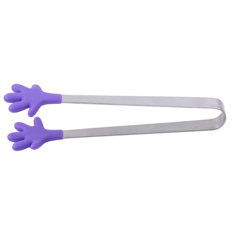 Kẹp gắp thức ăn bằng silicone và thép không gỉ thiết kế dễ thương