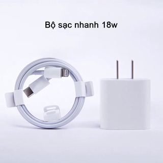 Cốc sạc nhanh iphone công nghệ pd 18w kèm cáp type-c/lightning cho ip 5/6/7/8/x/11/12