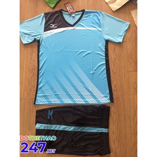 Áo bóng chuyền chính hãng Mizuno màu xanh ngọc mã BC08