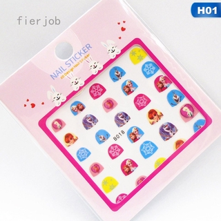 Fierjob Kids Nail stickers lot Adhesive Nail Art Stickers Decals Frozen Disney