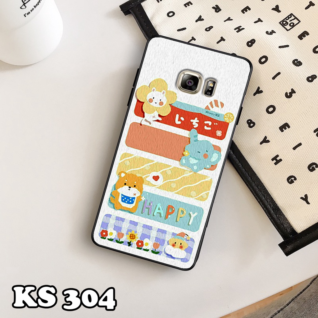 Ốp lưng Samsung Note 5 - Samsung Note 4 - Samsung Note 3 - Ốp in hình Gấu&amp;Thỏ siêu xinh - Lưng nhám viền TPU