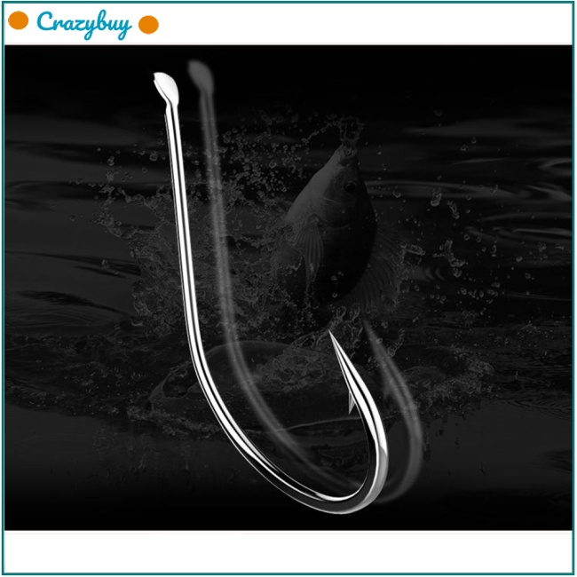 50 lưỡi câu cá bằng thép carbon cao cấp 1 # - 10 #
