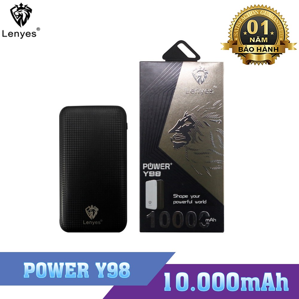 [Mã SKAMSALE03 giảm 10% đơn 200k] Sạc Dự Phòng Cao Cấp Lenyes Y98 10000mAh– Sạc Chính Hãng Mới Nhất