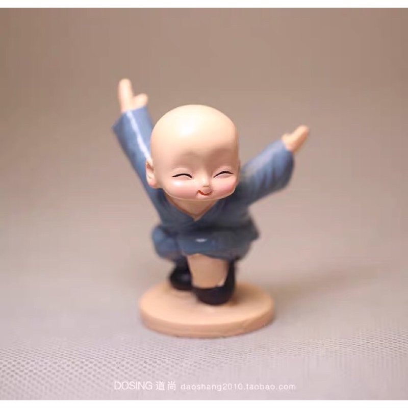 Bộ tượng 4 chú tiểu múa võ trang trí tại nhà, văn phòng, để xe hơi