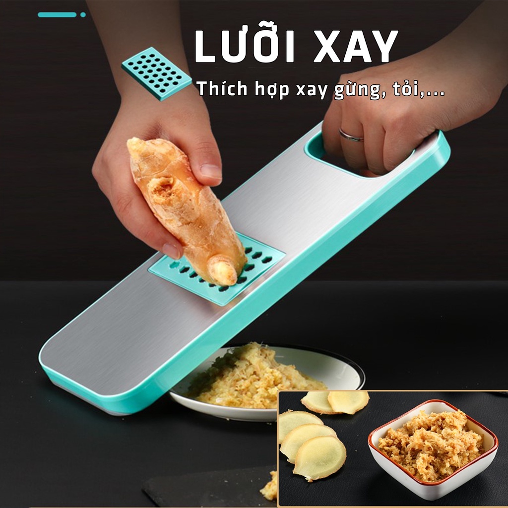 Dụng Cụ Cắt Lát Rau Củ Quả Đa Năng Dao Gọt Inox Đa Năng - Nạo Vỏ Tiện Dụng