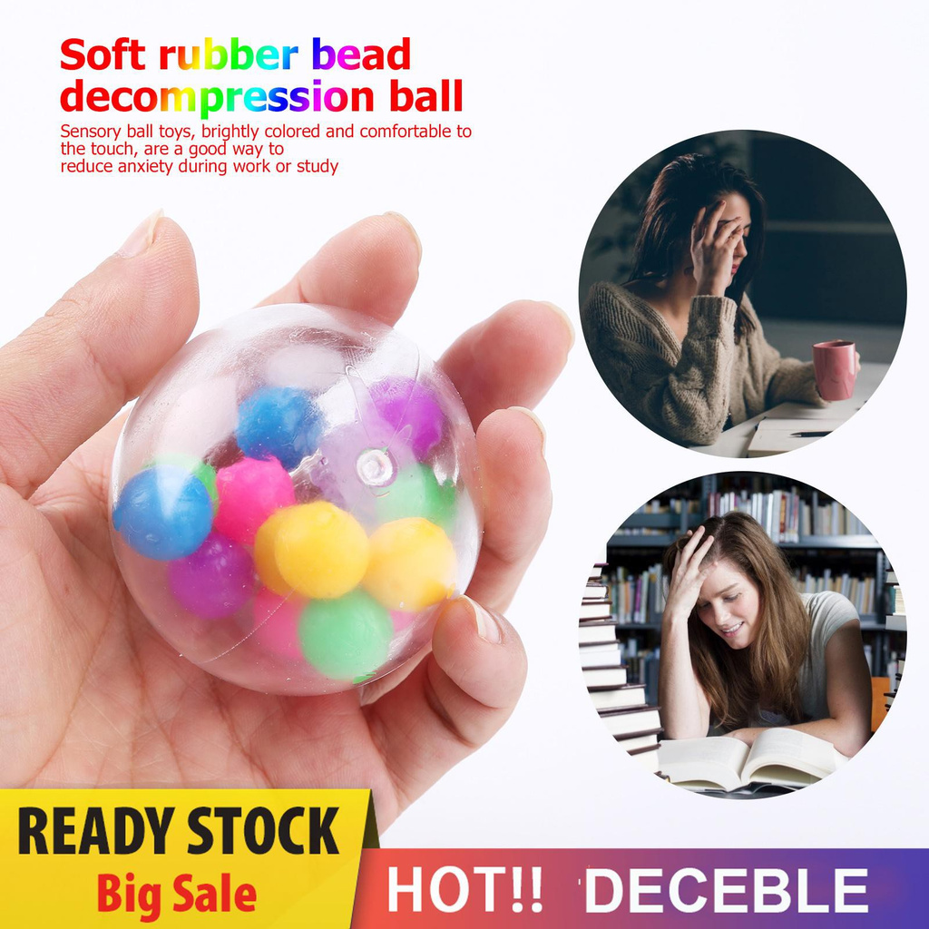 Đồ chơi bóng nhiều màu sắc nặn bóp đàn hồi giúp giảm căng thằng tập trung tốt hơn