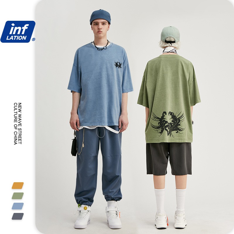 Áo thun tay lỡ form rộng Unisex [ CHÍNH HÃNG ], thương hiệu INF, cực cool, áo thun nam nữ, áo oversize, áo in hình | BigBuy360 - bigbuy360.vn