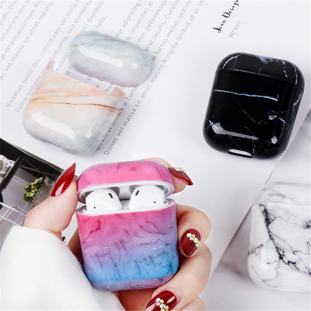 JONYE Vỏ Bảo Vệ Hộp Sạc Tai Nghe Apple AirPods 1 2 Không Dây Chống Sốc Vân Đá Cẩm Thạch